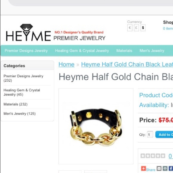 💎2 for $15💎Grey/Blue Leather and Gold Chain Cuff - Picture 5 of 6